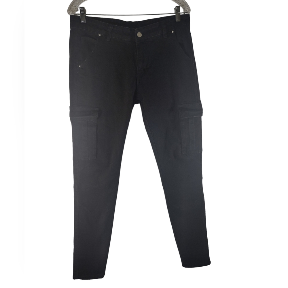 PANTETE men's black skinny ankle skates pants size XL size is close to 32/32
